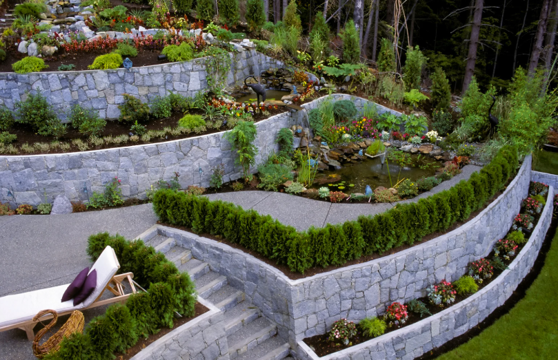 créer un mur de soutènement jardin